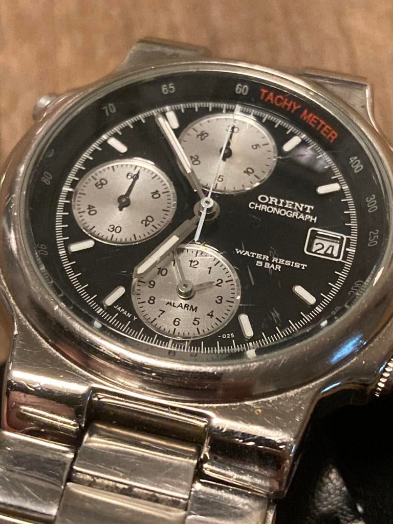 Orient chronograph, Montre-bracelet, Seiko, Acier, Enlèvement