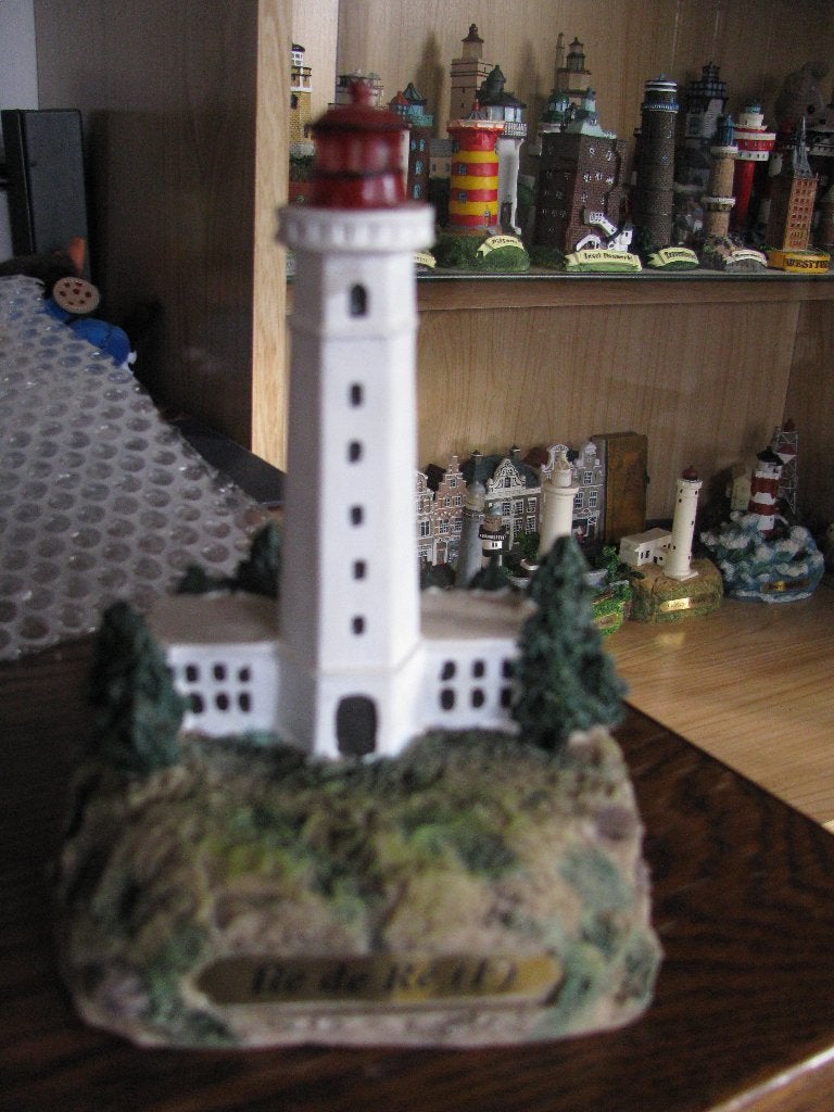 vuurtoren beeldje Frankrijk - Ile-de-Re Lighthouse, Ophalen of Verzenden, Zo goed als nieuw, Schaalmodel