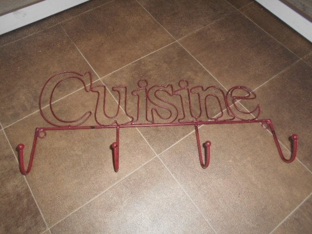 Étagère de cuisine avec 4 grands crochets « Cuisine »., Enlèvement ou Envoi, Comme neuf