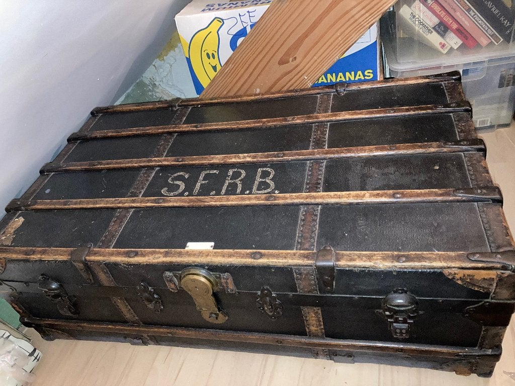 Oude hutkoffer, Ophalen, Gebruikt