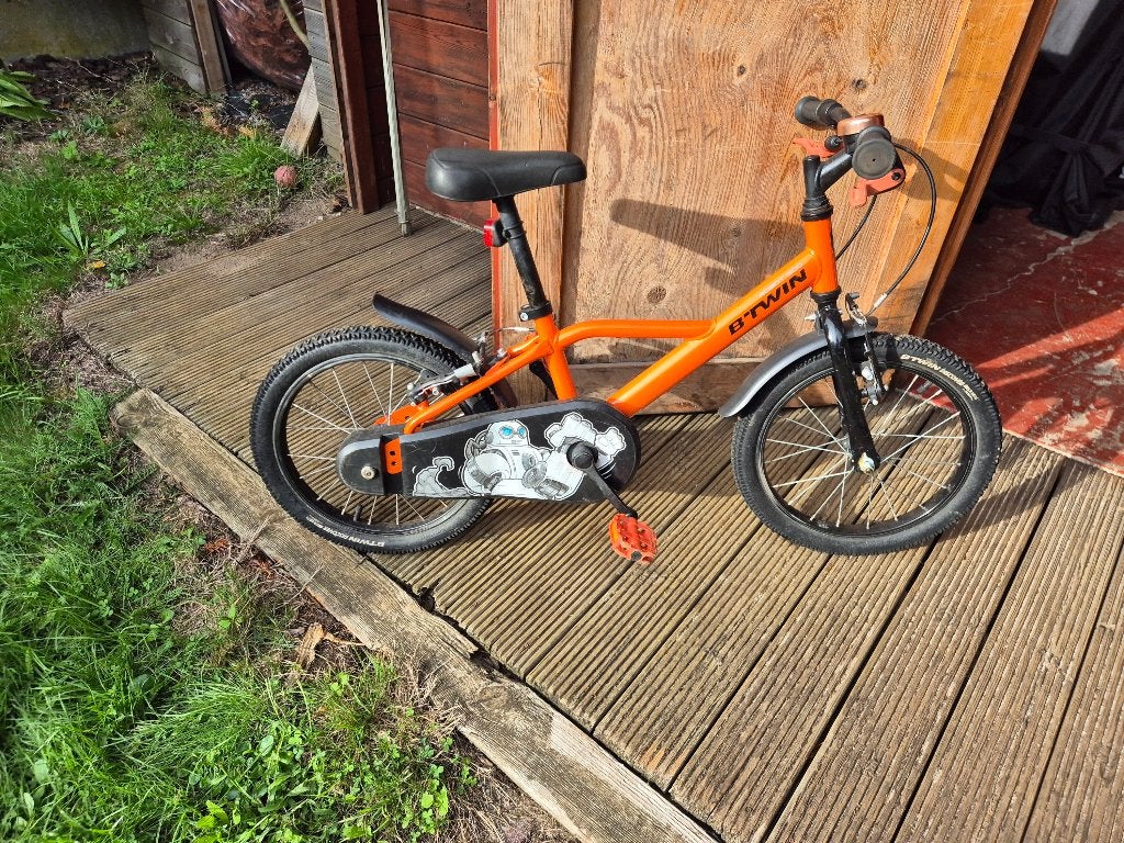Jongensfiets 16'', Fietsen en Brommers, Ophalen, Gebruikt, Velgrem, B-TWIN