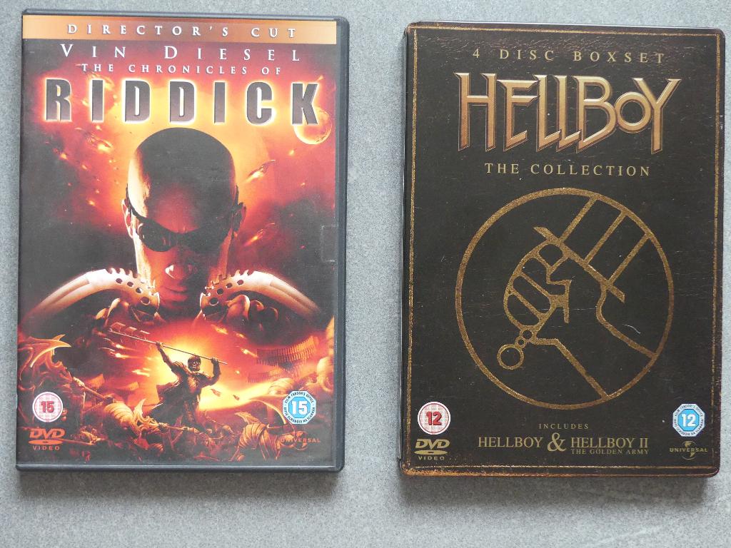 DVD set SciFi/Adventure: Riddick, Hellboy, Aliens, the Abyss, Cd's en Dvd's, Vanaf 16 jaar, Verzenden, Boxset, Zo goed als nieuw