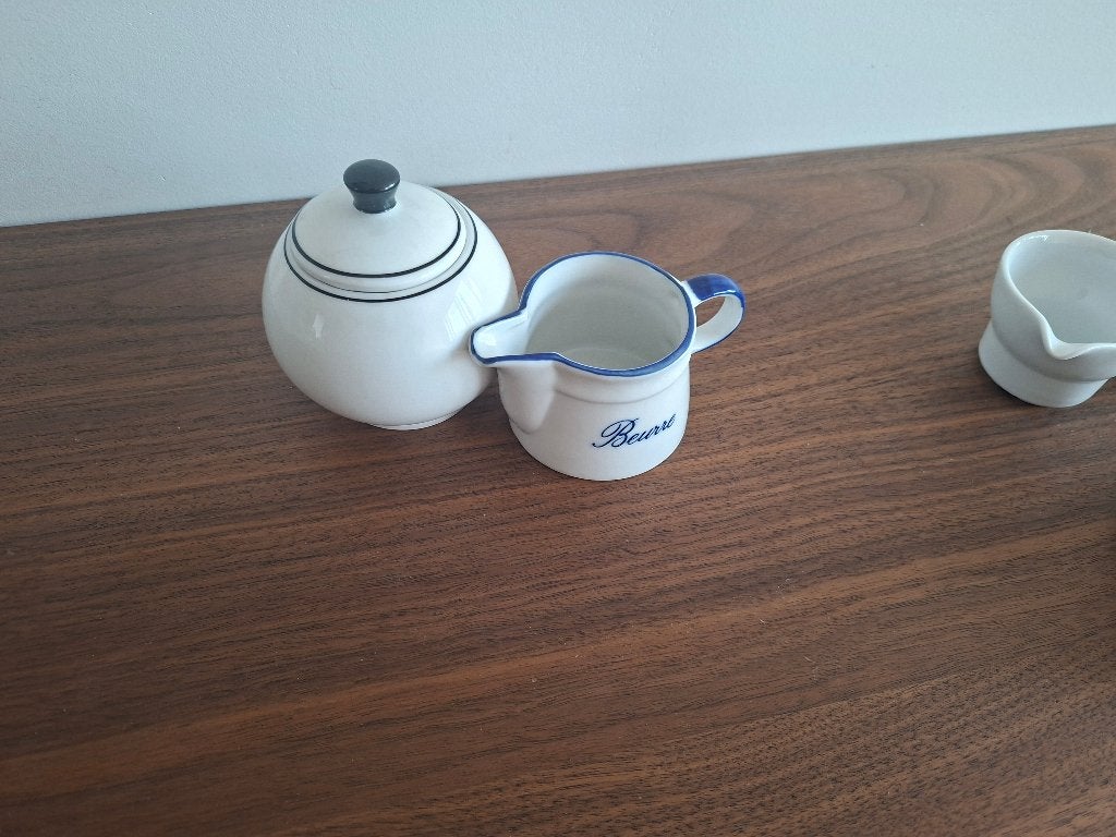 Sucrier + pot à beurre, Antiquités & Art, Enlèvement