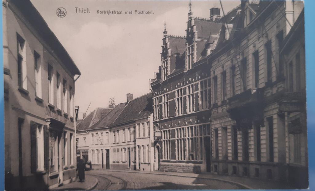 Postkaart TIELT Thielt RUE DE COURTRAI KORTRIJK STRAAT, Ophalen of Verzenden