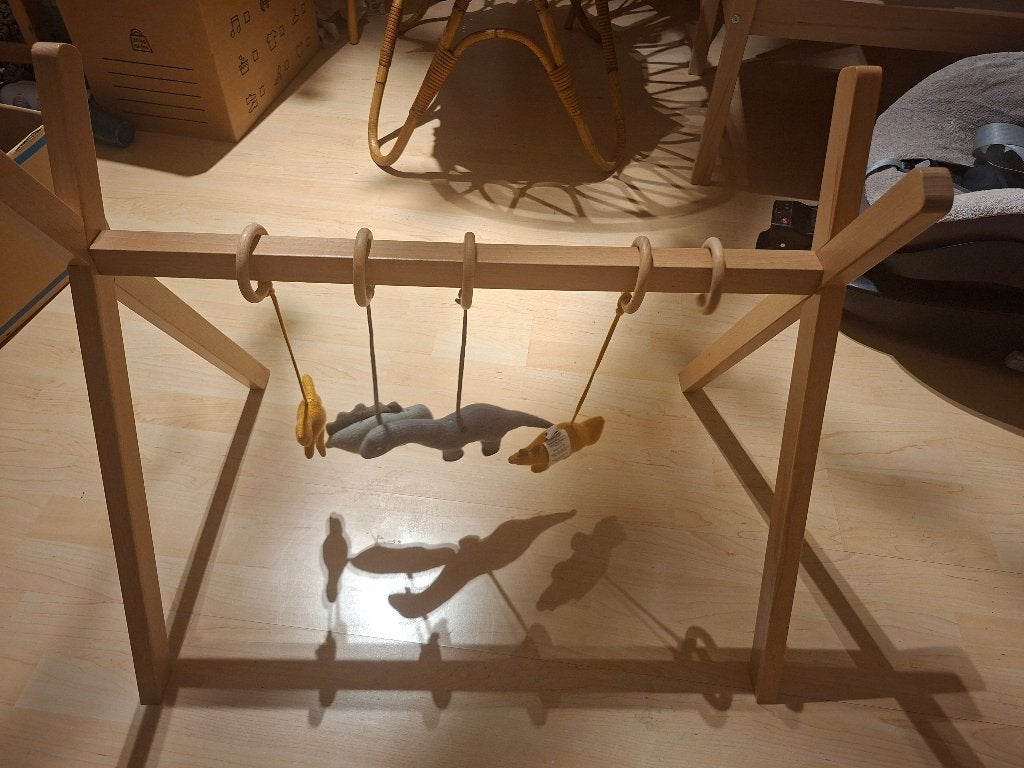 Babygym hout + dinosaurussen, Kinderen en Baby's, Ophalen, Zo goed als nieuw, Overige typen