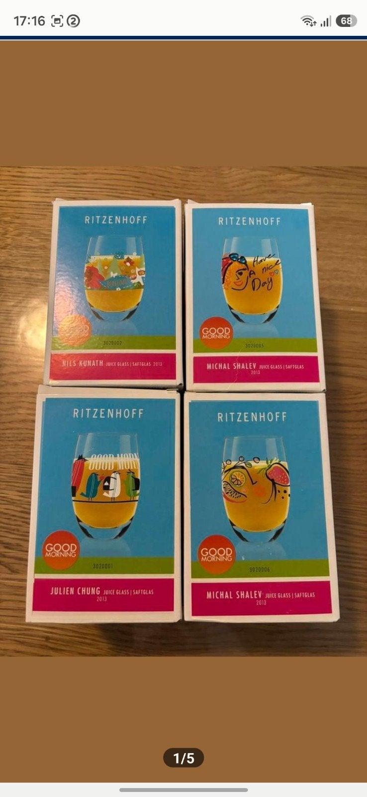 Prachtige set Ritzenhoff glazen., Collections, Verres & Petits Verres, Enlèvement