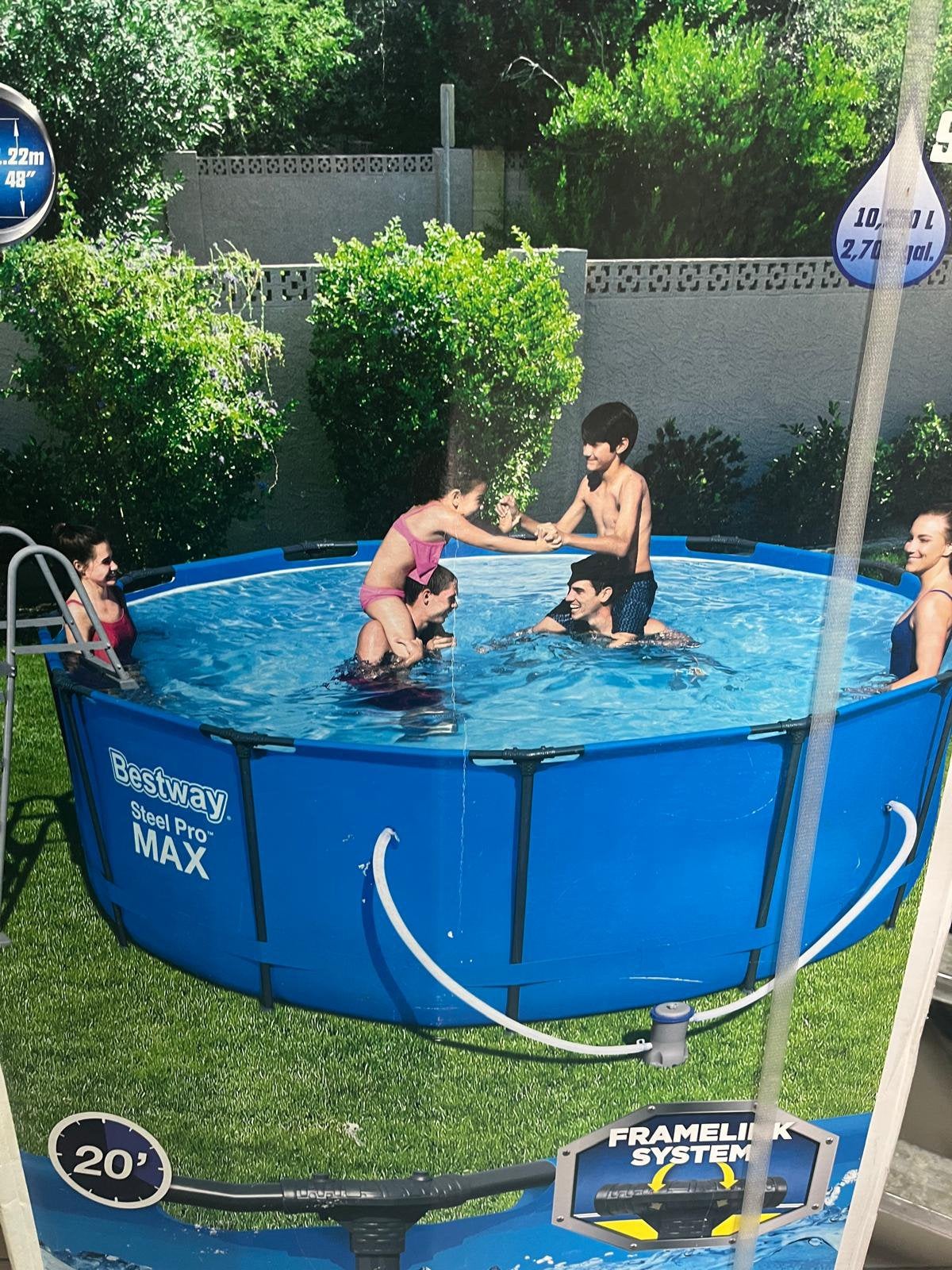 Zwembad Bestway steel pro, Tuin en Terras, Rond, Nieuw, Minder dan 200 cm, Opzetzwembad