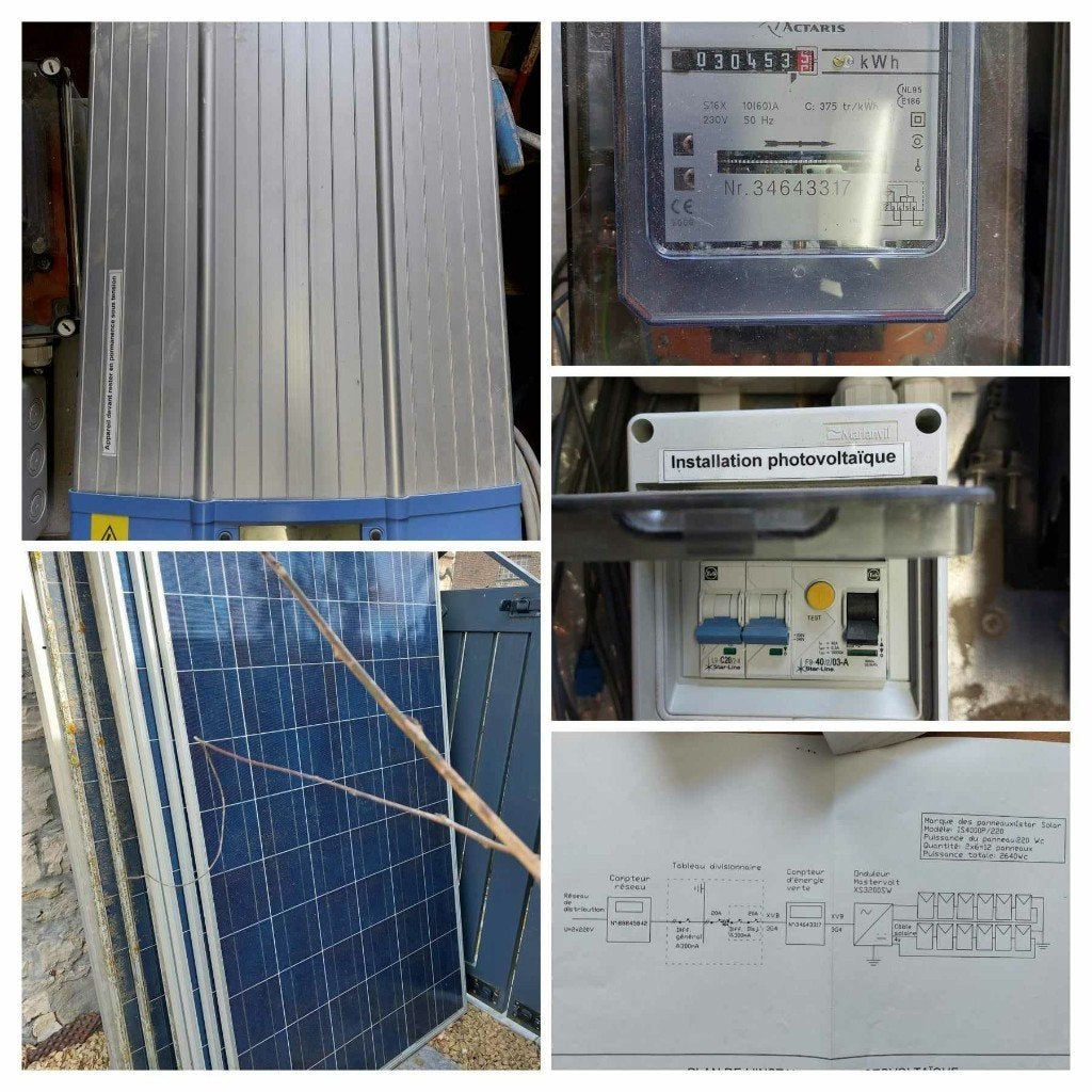 Installation photovoltaïque, Enlèvement, Utilisé, Système complet, 200 watts-crêtes ou plus