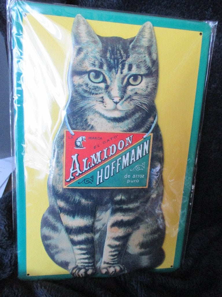 Retro blik, reclame Almidon, nieuwe staat, Collections, Collections Animaux, Enlèvement ou Envoi, Neuf, Chien ou Chat, Autres types
