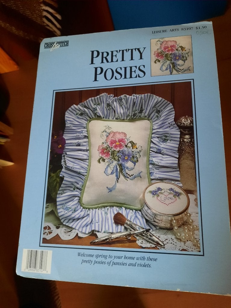 Cross Stitch Lites - Origineel patroon "Pretty Posies", Hobby en Vrije tijd, Borduren en Borduurmachines, Ophalen, Gebruikt, Handborduren