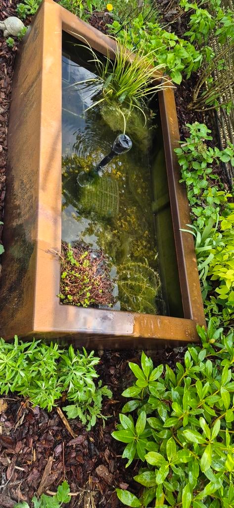 Cortenstaal vijver, Tuin en Terras, Ophalen, Gebruikt