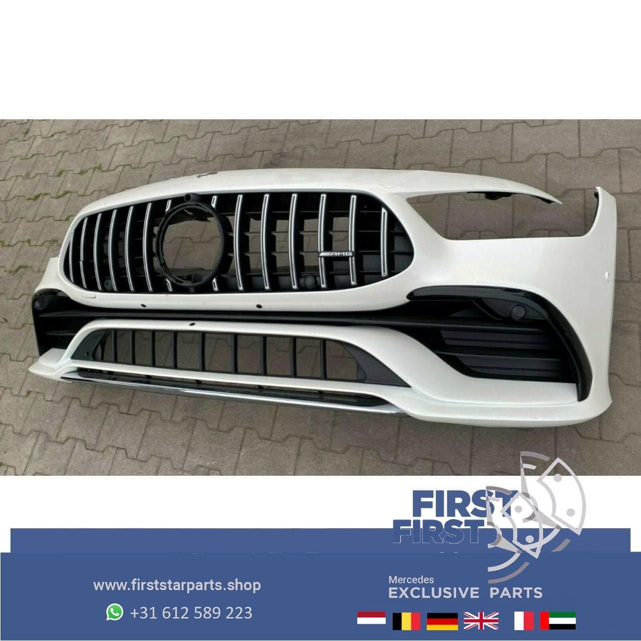 X290 W290 GT 43 53 4 DOORS COUPÉ AMG VOORBUMPER WIT COMPLEET, Utilisé, -, Avant, -