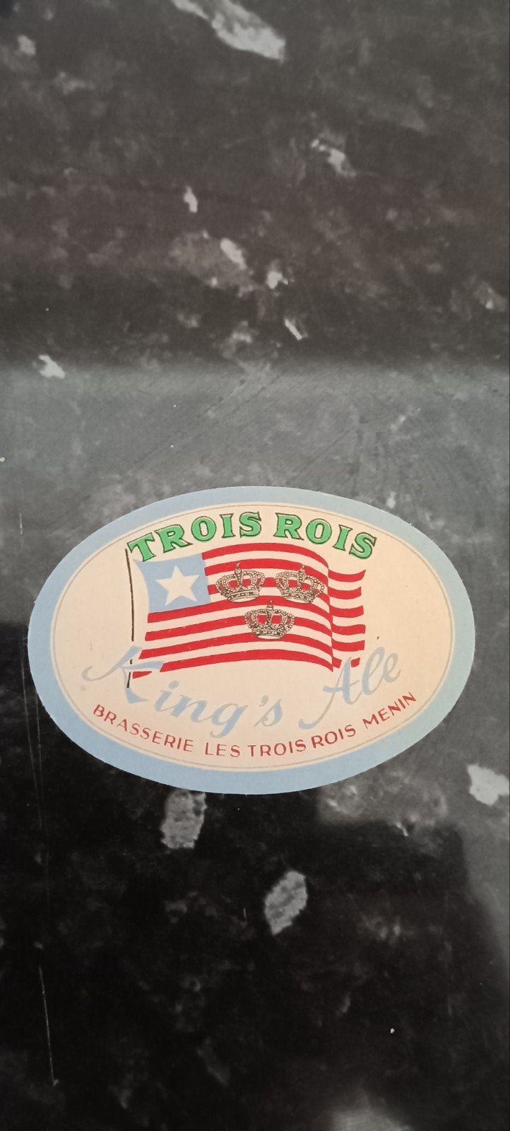 oud bieretiket King's Ale les trois Rois Menen, Ophalen of Verzenden