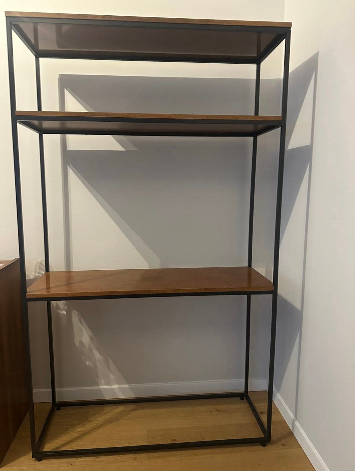 Vintage plank van teakhout en smeedijzer (niet IKEA), Enlèvement, Utilisé