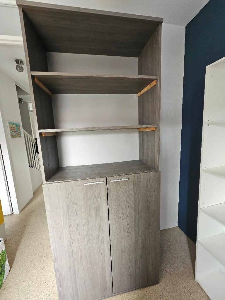 Boekenkast met deuren, 25 à 50 cm, Enlèvement, Utilisé, Autres essences de bois