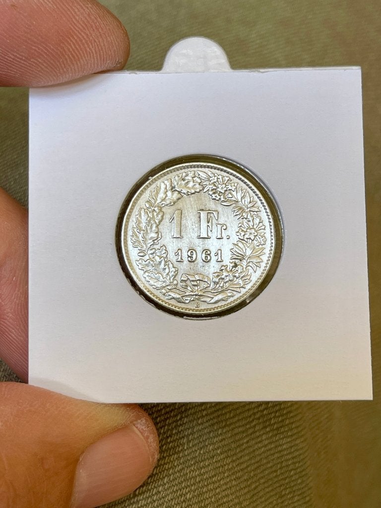 Suisse 1 franc 1961, Timbres & Monnaies, Monnaies | Europe | Monnaies non-euro, Enlèvement, Monnaie en vrac, Argent