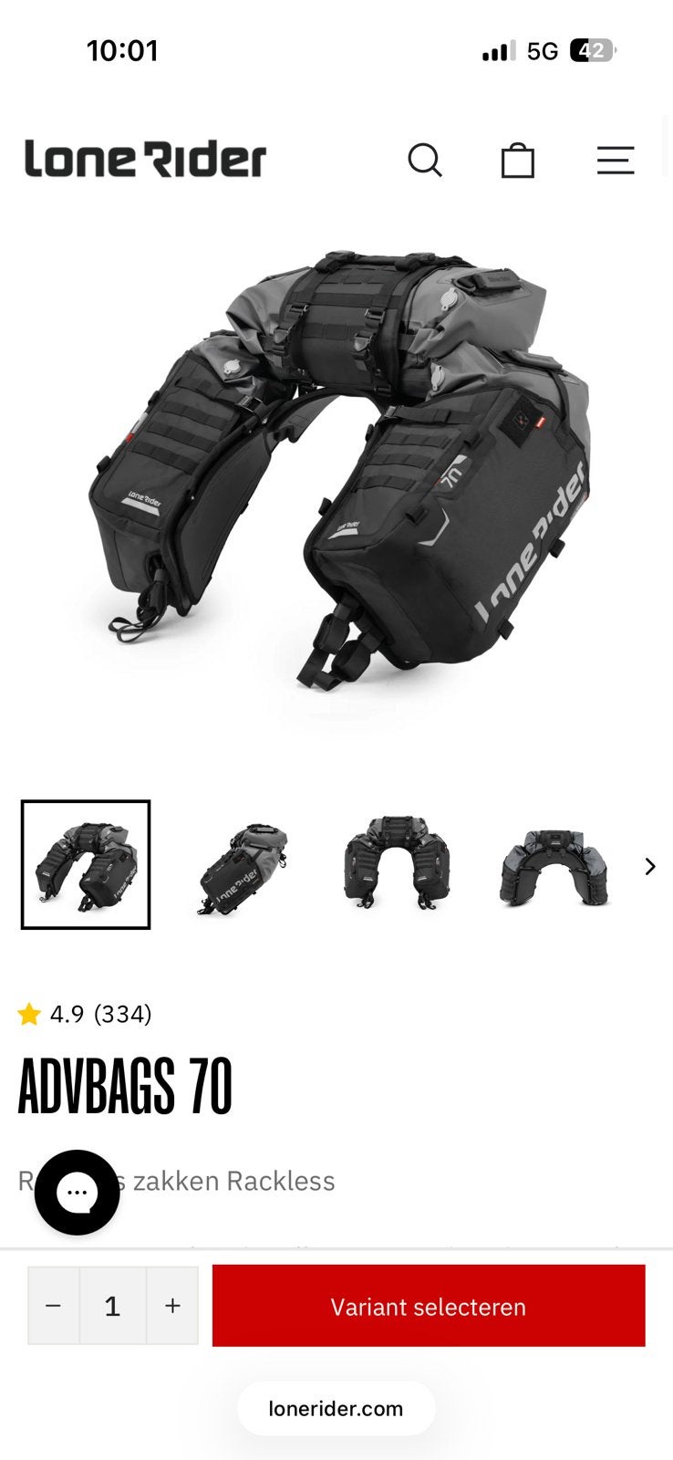 Lone Rider ADVBAGS 70, Ophalen, Zo goed als nieuw
