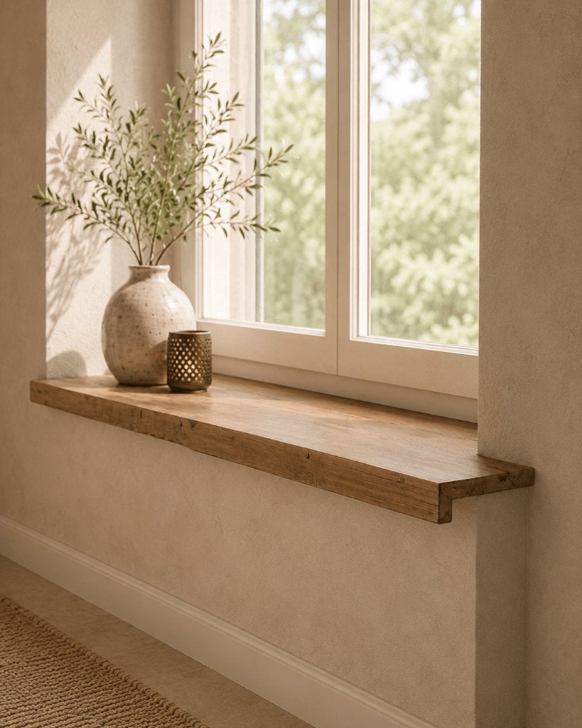 vensterbank teak hout, Neuf, Rebords de fenêtre, 200 à 250 cm, Enlèvement