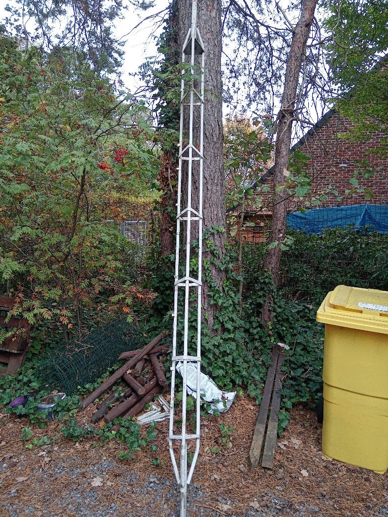 Driekante antennemast (vakwerkmast) 3,5m hoog, Telecommunicatie, Ophalen, Gebruikt, Mast
