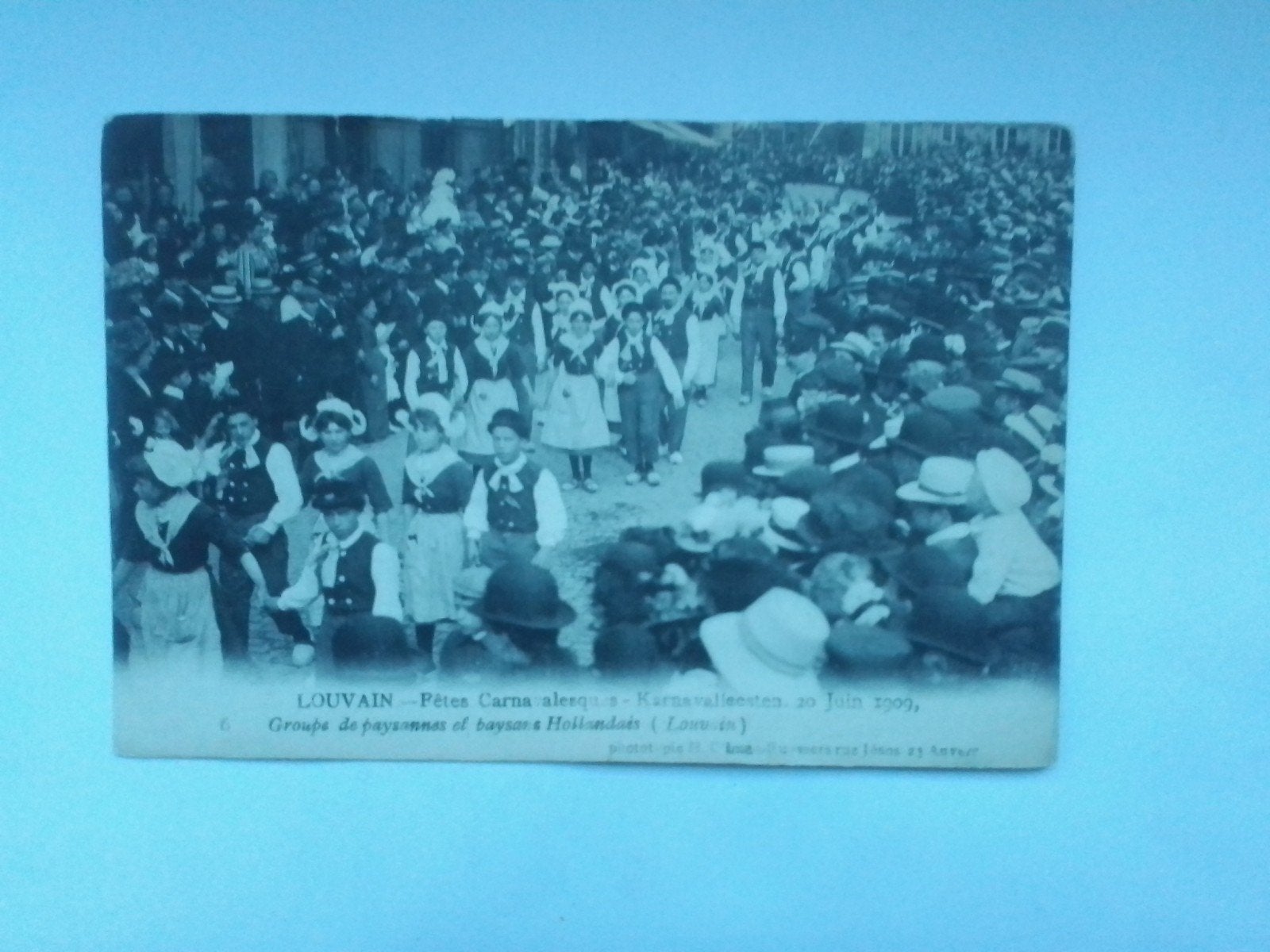 LEUVEN LOUVAIN FETES CARNAVALESQUES KARNAVAFEESTEN JUIN 1909, Verzamelen, Ophalen of Verzenden, Voor 1920, Ongelopen, Vlaams-Brabant