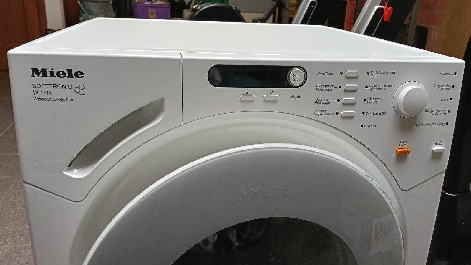 Miele W1714 Softtronic wasmachine, Elektronische apparatuur, Ophalen, Gebruikt, Handwasprogramma, Voorlader