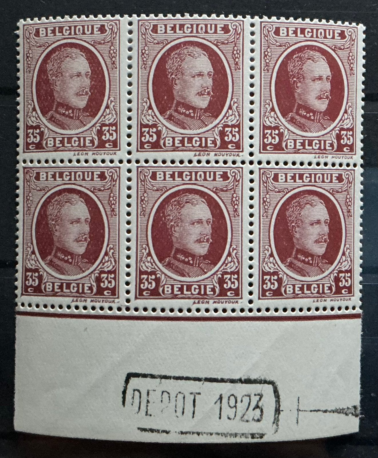 LOT 695. OBP: 201-V. 3x. + DEPOT 1923. Postfris. MNH. Rare!, Koninklijk huis, Orginele gom, Ophalen of Verzenden, Postfris