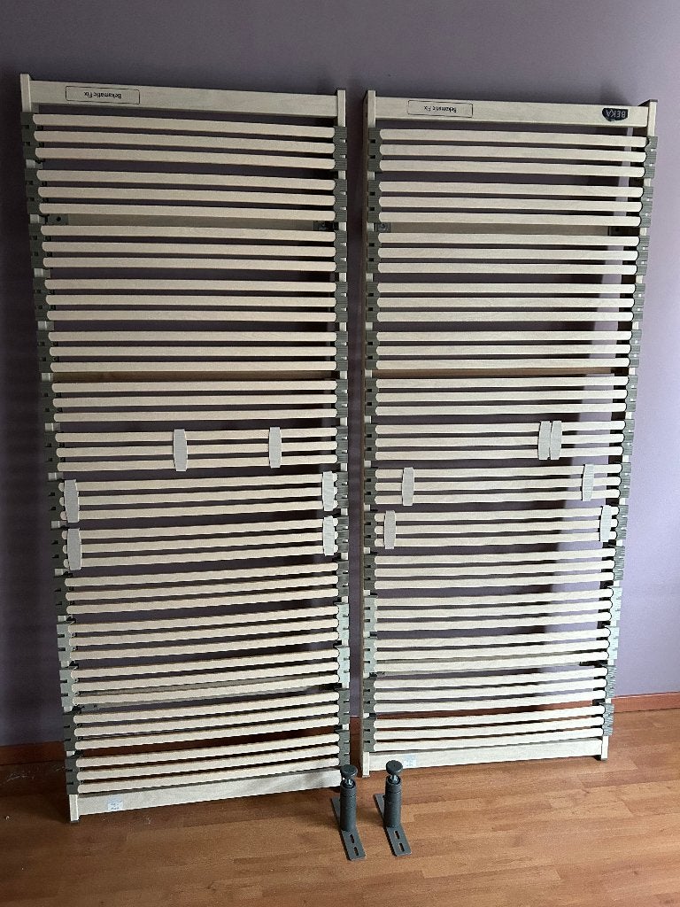 Dubbele latoflex dekbodems, Ophalen, Tweepersoons, Zo goed als nieuw, 80 cm