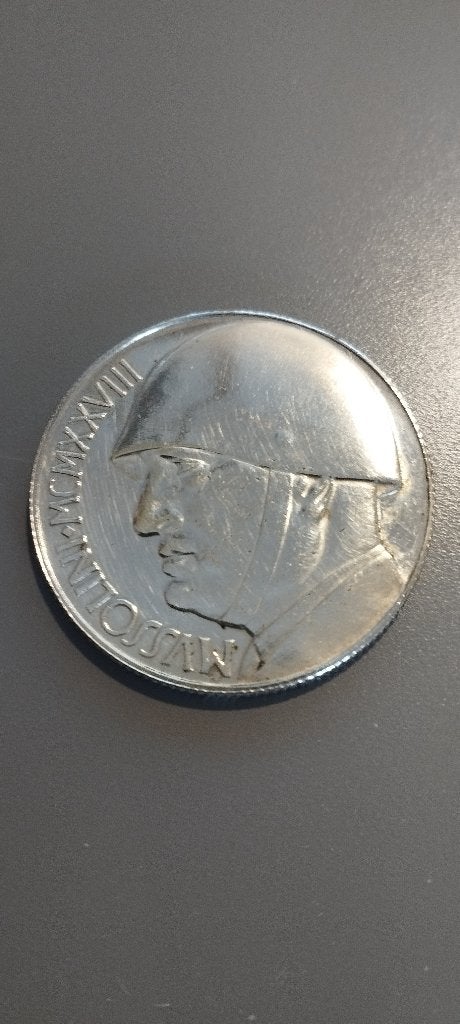 Pièce 20 lires Mussolini, Zilver, Italië, Losse munt, Overige waardes
