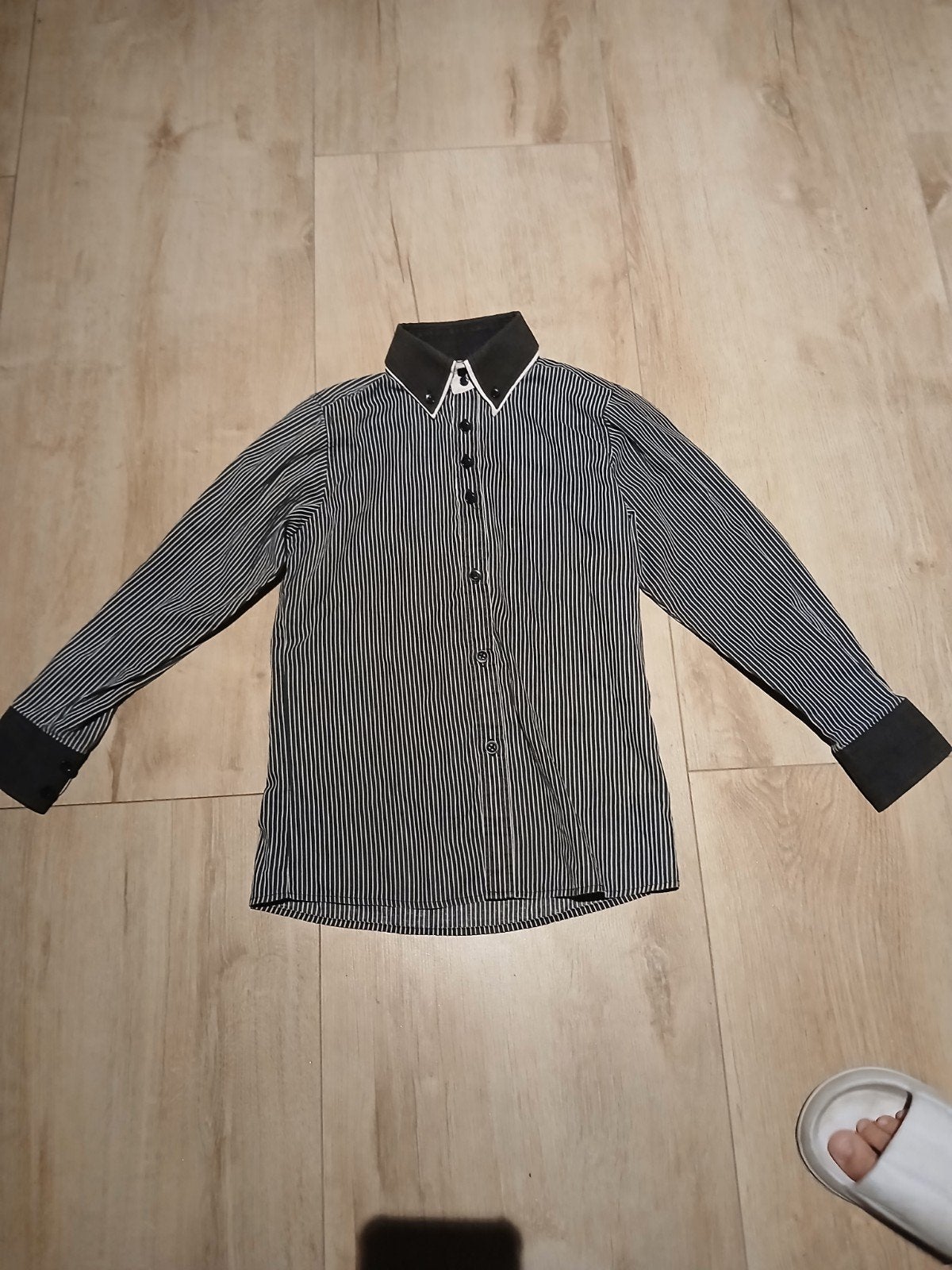 Hemdje met zwarte en witte strepen, Kleding | Heren, Overhemden, Ophalen