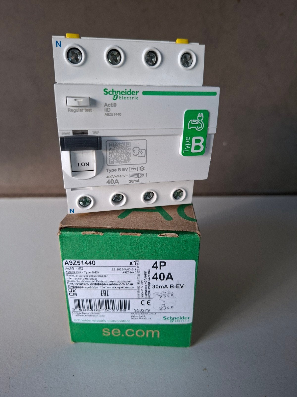 verliesstroomschakelaar type B 40A 30mA, Ophalen, Nieuw, Schneider Electric