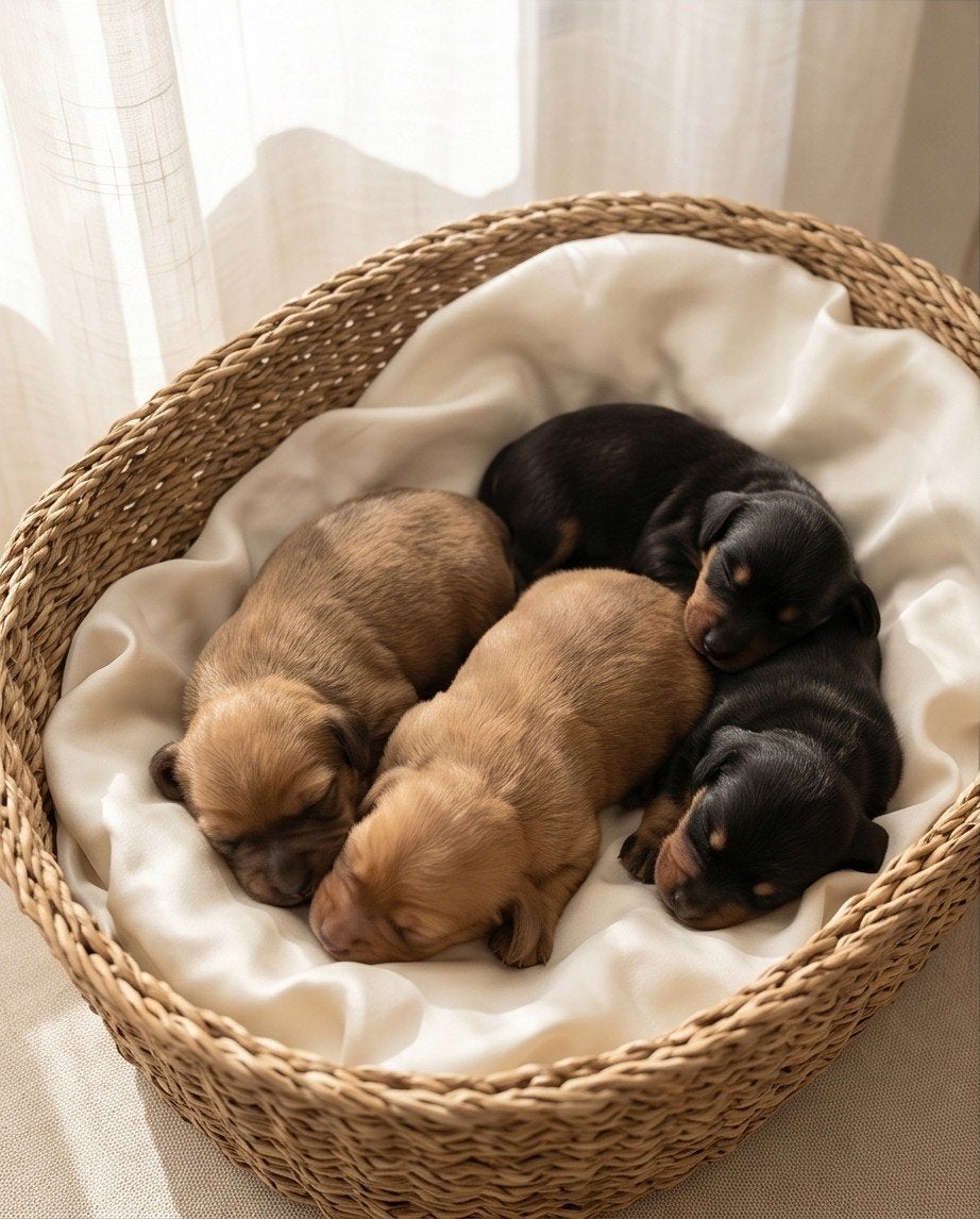 Teckelpups Dashond Dwerg Kaninchen Puppy, Hépatite contagieuse (maladie de Rubarth), Particulier, Chien (mâle), 8 à 15 semaines
