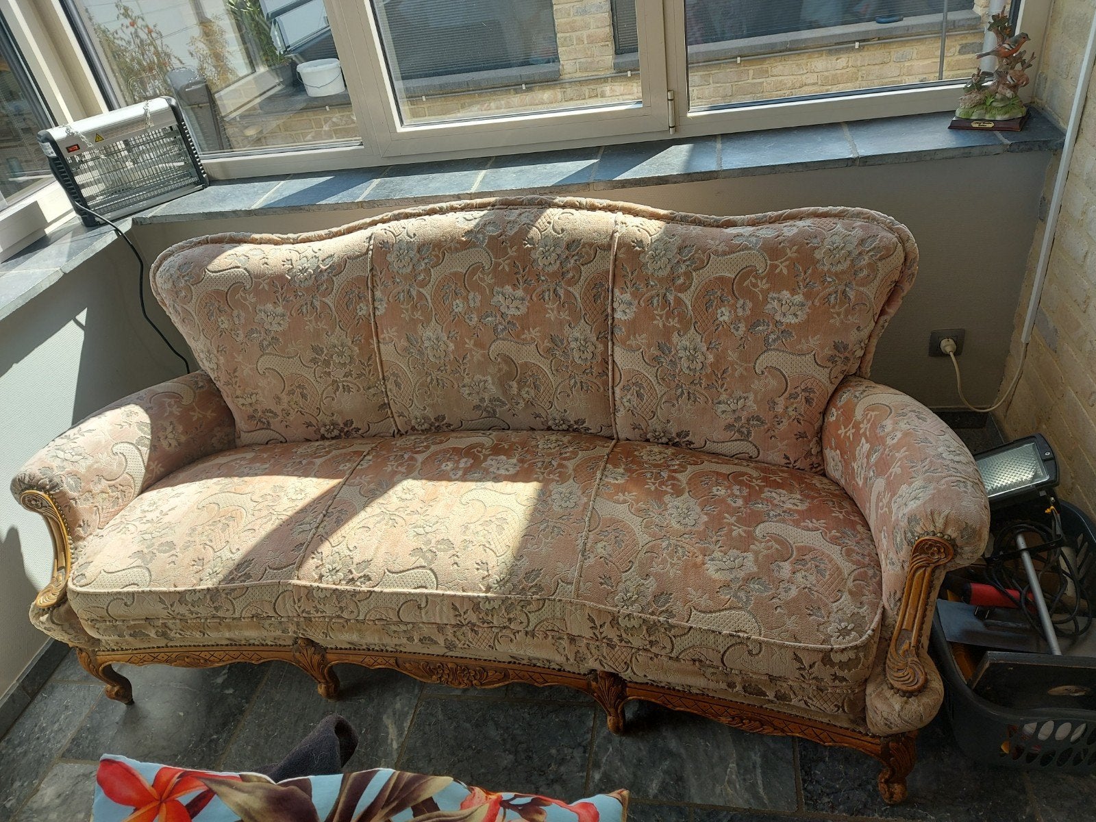 vintage zetel, Ophalen, 150 tot 200 cm, Vintage, Driepersoons