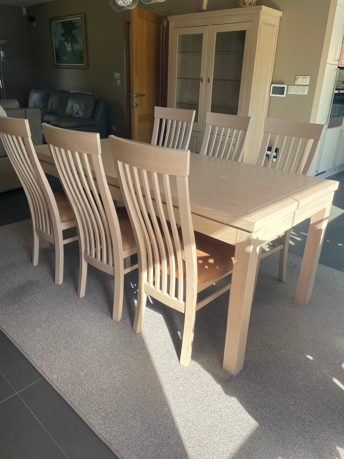 Eettafel met 6 stoelen, 150 à 200 cm, Cinq personnes ou plus, Enlèvement, Utilisé