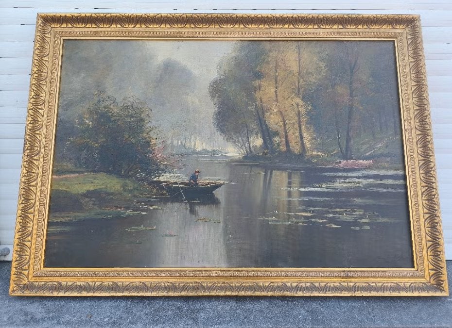 Huile sur toile signe Frans van diest, Antiquités & Art, Art | Peinture | Classique, Enlèvement, Toile