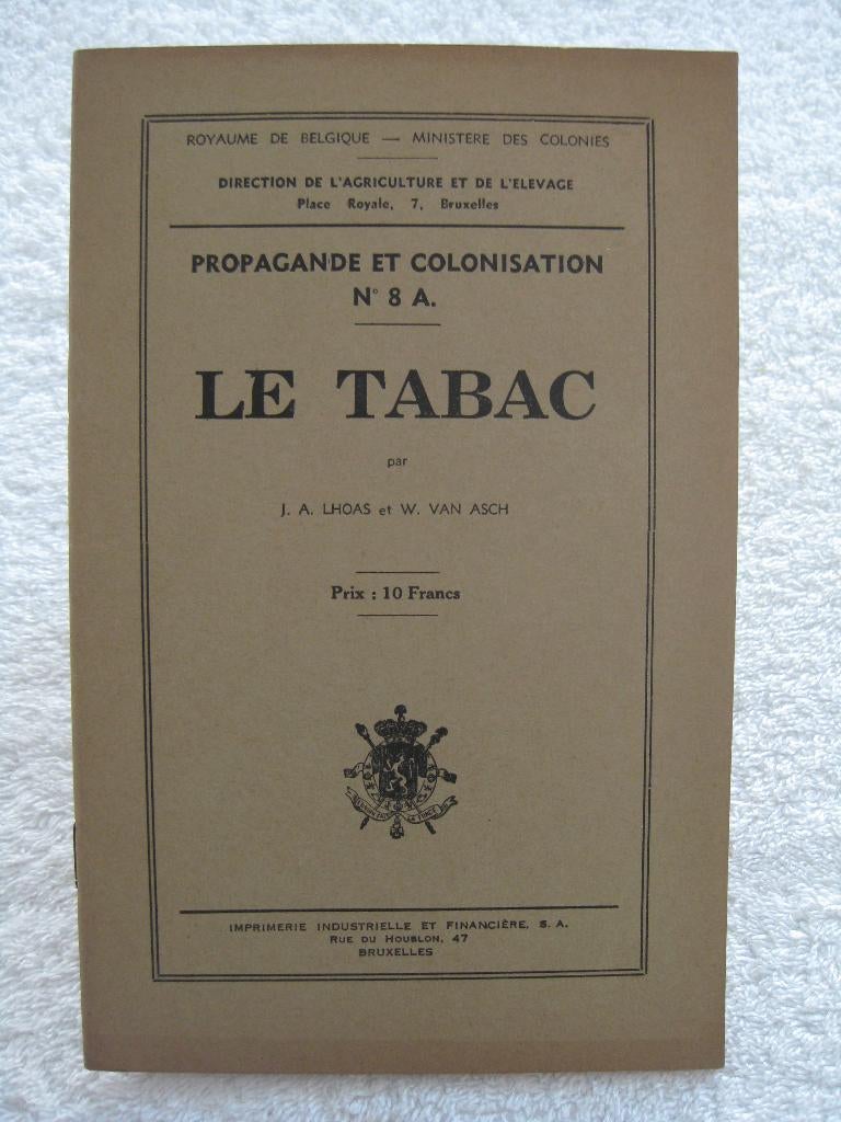 Belgisch-Congo — tabak — Lhoas en Van Asch - 1948, Boeken, Ophalen of Verzenden