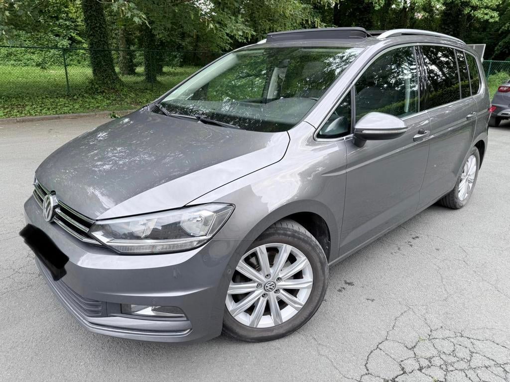 Volkswagen Touran 2.0 TDi SCR Highline DSG 7 places, Autos, Argent ou Gris, Achat, Entreprise, 7 places