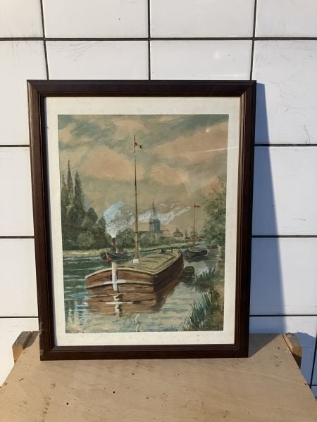 peinture 34x44 navigation intérieure, Enlèvement