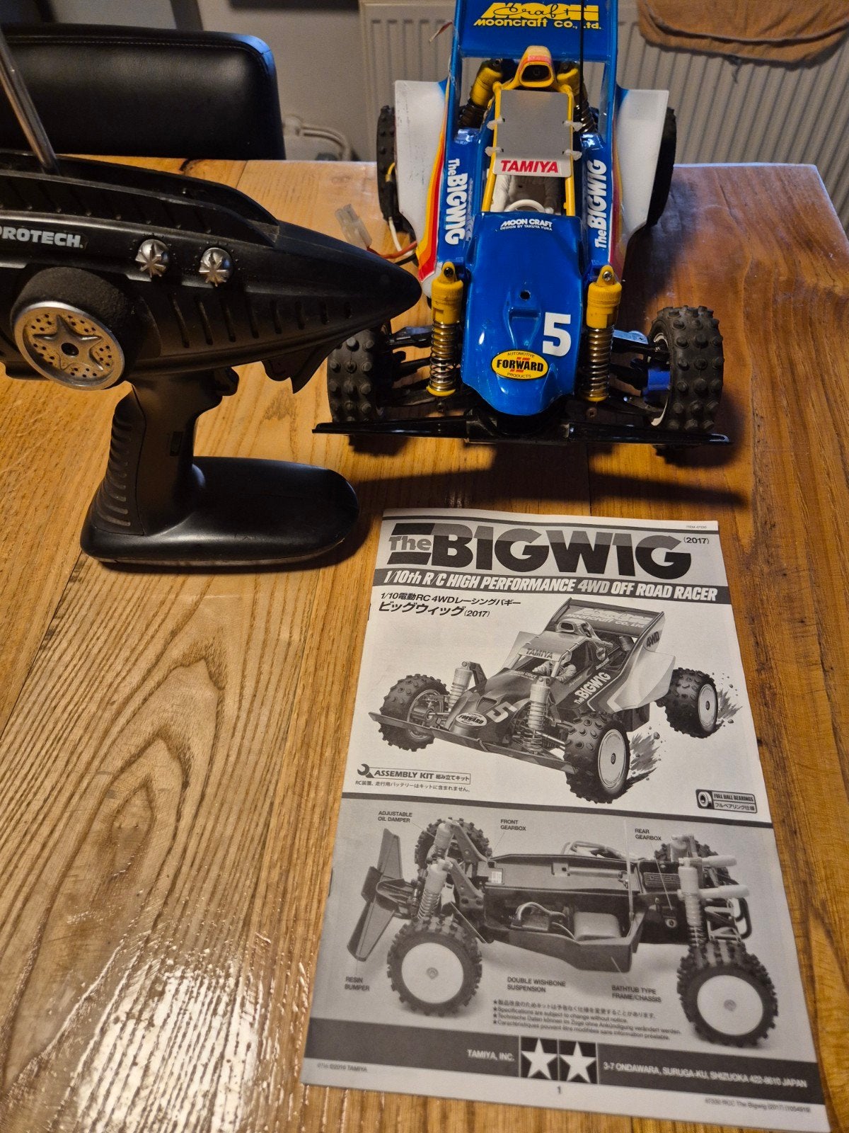 VOITURE DE COURSE TÉLÉGUIDÉE BIG WIN 4WD de Tamiya, Échelle 1:10, Voiture off road, Enlèvement, Électro