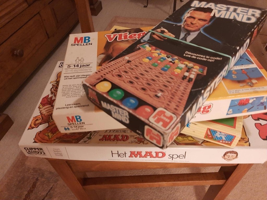 vliegensvlug/master mind, Hobby en Vrije tijd, Drie of vier spelers, Ophalen, Gebruikt, MB spellen