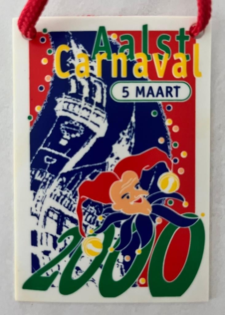 Aalst Oilsjt Carnaval medaille 2000 plastic plastiek, Ophalen
