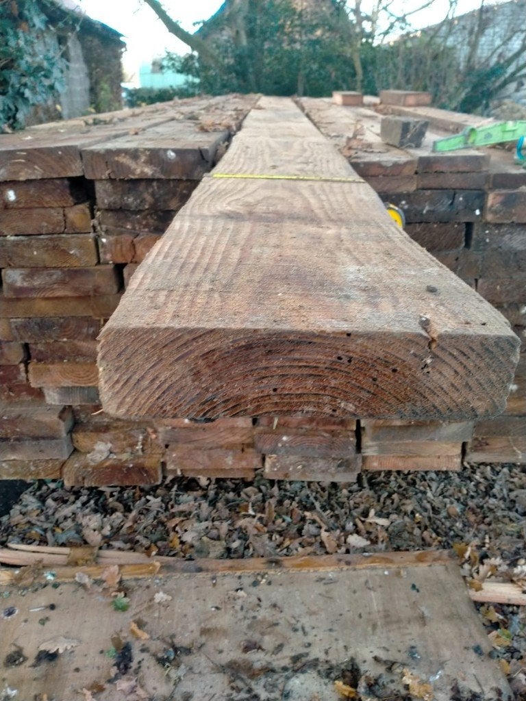 Badden hout, Ophalen, Gebruikt, Balk