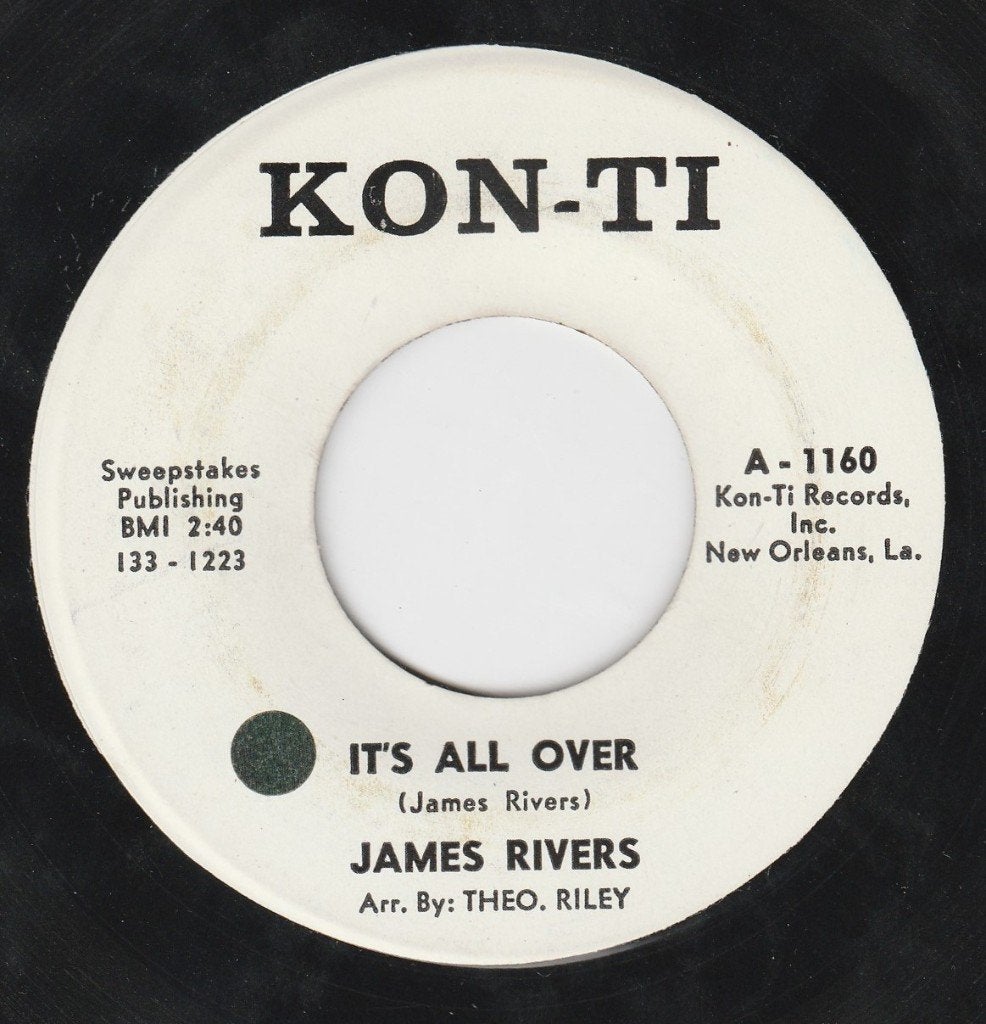 James Rivers / It's All Over * Popcorn Instru. *, CD & DVD, Enlèvement ou Envoi, 7 inch, Utilisé, Housse de protection extérieure