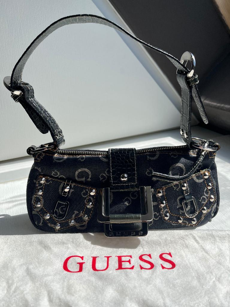 Handtas Guess, Enlèvement, Comme neuf, Noir, Sac à main