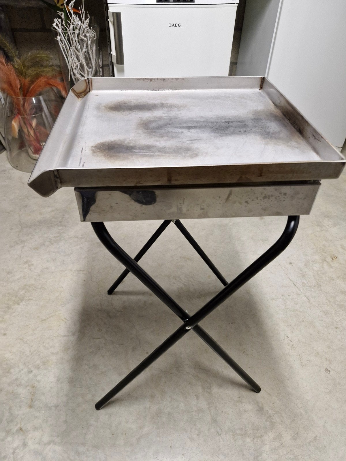 Plancha ,gemaakt uit  RVS  4mm, Ophalen