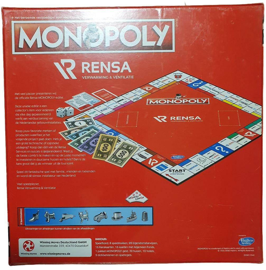 Monopoly - Rensa (verwarming & ventilatie) - Dutch (Sealed), Verzenden, Nieuw, 1027 Newport Avenue, Pawtucket, RI 02861, United States