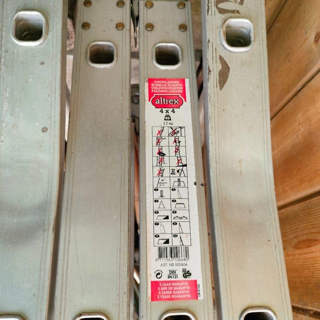 Altrex vouwladder, Doe-het-zelf en Bouw, Ladders en Trappen, Ophalen, Gebruikt, Ladder, Opvouwbaar of Inschuifbaar