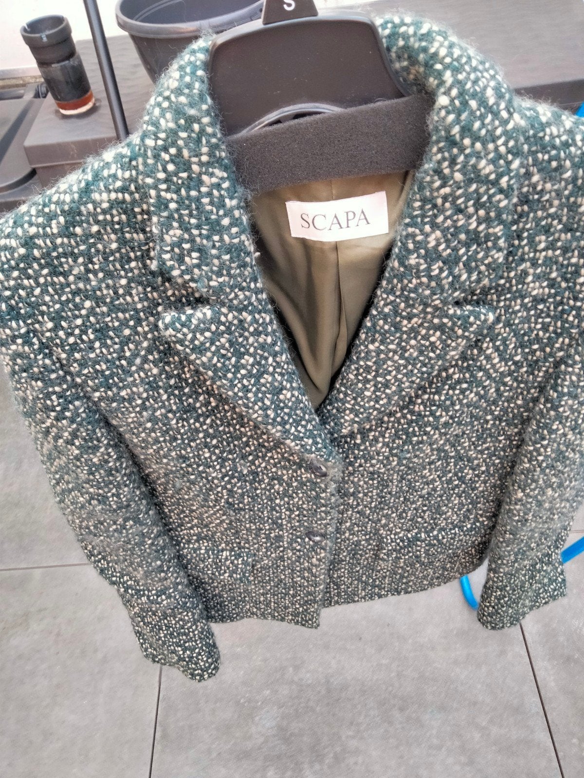 Scapa,groen met wit gespikkeld jasje.Maat 38., Enlèvement ou Envoi, Taille 38/40 (M), Vert