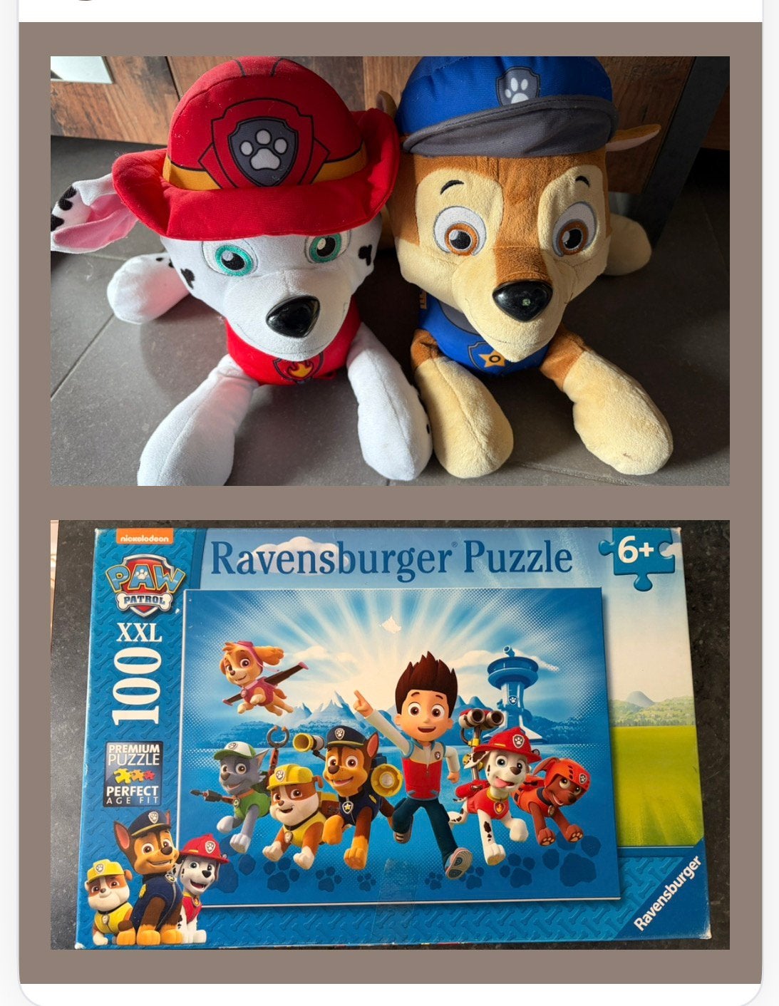 Chase & Marshall knuffel en puzzel, Enlèvement, Comme neuf