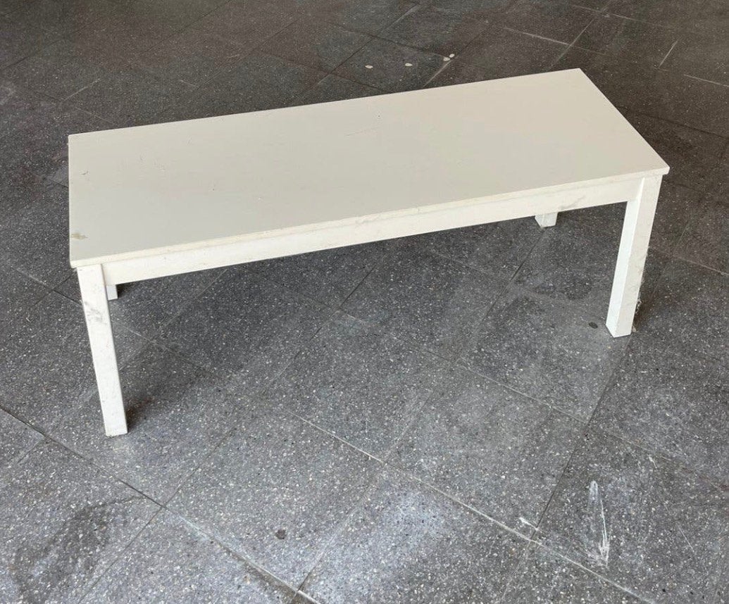 Witte SIGURD Bank / Bankje (110x38x45 cm), Ophalen of Verzenden, Zo goed als nieuw