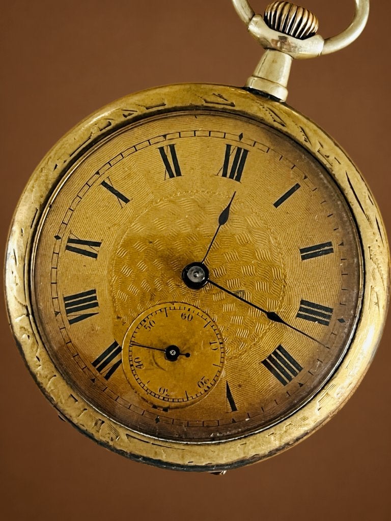 Vintage antiek zakhorloge - art deco wijzerplaat, Overige merken, Overige materialen, Zakhorloge, 1900 tot 1930
